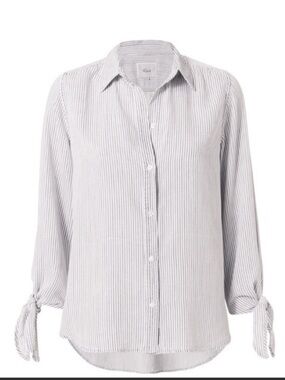 Rails Women’s Beachy Striped Beth Cloud Wash Button-Down Blouse Size Small